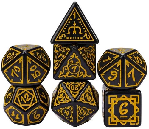 Foam Brain Games dobbelstenen Cryptic Knots Golden Cuirass set voor RPG