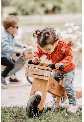Kinderfeets 2-en-1 vélo d'équilibre en bois & tricycle Tiny Tot Plus - bambou-3