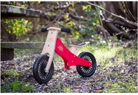 Kinderfeets vélo d'équilibre en bois à partir de 2 ans - Rouge-3