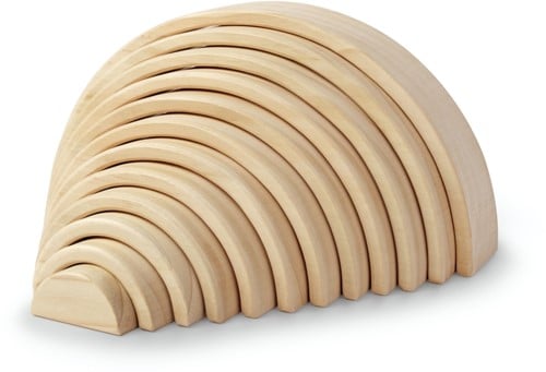Kinderfeets houten speelgoed regenboog groot - Naturel