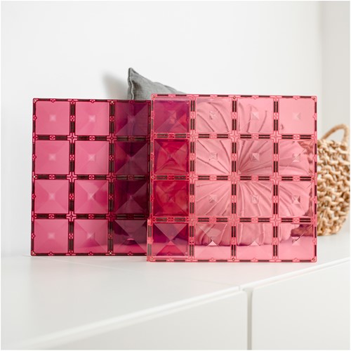 Connetix Magnetische Tegels Base Pink Berry 2 Stuks-3