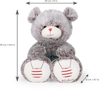 Kaloo grand ours en peluche gris - ours en peluche 38 cm-2