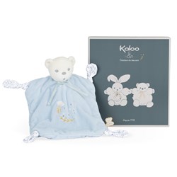 Kaloo knuffelbeer Perle blauw - doudou baby cadeau comfort