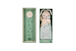 Kaloo knuffeldoek konijn citrus - pluche babydoekje eco cadeau