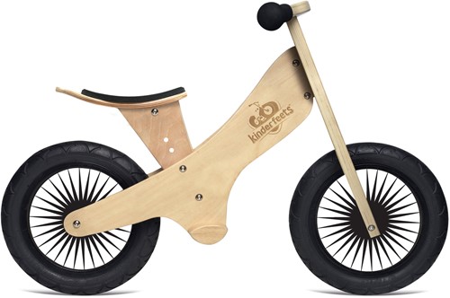 Kinderfeets houten loopfiets klassiek  vanaf 2 jaar - Naturel Hout-2