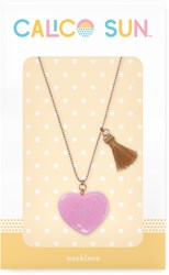 Calico Sun ketting hartje - kleurrijke kinderketting verstelbaar