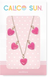 Calico Sun ketting Sophia hartje glitter collier verstelbaar