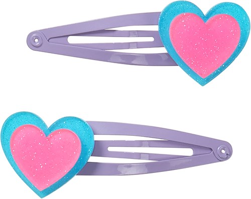 Calico Sun accessoire cheveux barrettes cœur pailletées pour enfants-2