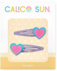 Calico Sun accessoire cheveux barrettes cœur pailletées pour enfants