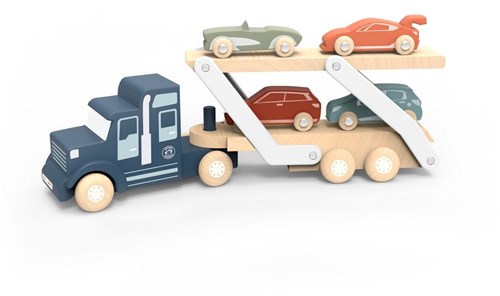 Speedy Monkey - Auto transporteur met 4 auto's - 39x9,5x16,5 cm