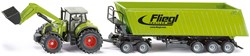 Siku tracteur jouet Claas avec chargeur avant dolly benne basculante 1:50 métal