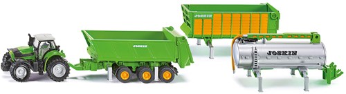 Siku tracteur Deutz-Fahr jouet avec remorque Joskin set 1:87