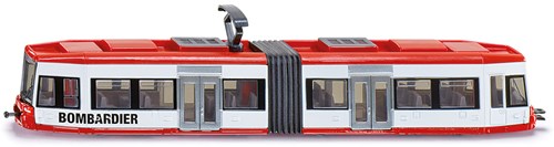 Siku tram speelgoed rood-wit schaalmodel 1:87 met details