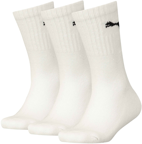 Puma kindersokken sportsokken wit 3-pack junior crew katoen comfort