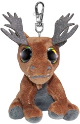 Lumo Stars porte-clés peluche Moose Kung 8,5 cm marron peluche