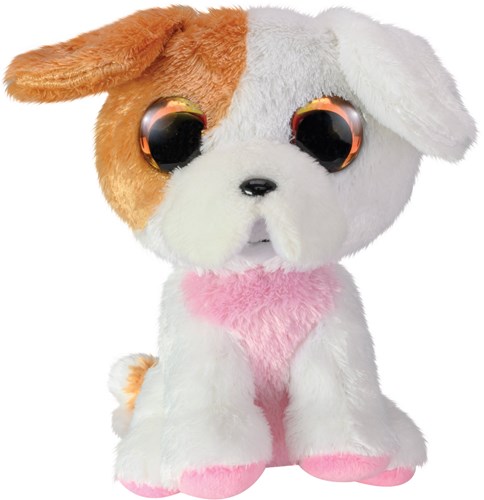 Lumo Stars pluche hond Kaffe 15cm knuffel met grote ogen
