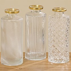Boltze Home vase décoration verre transparent classique 13cm