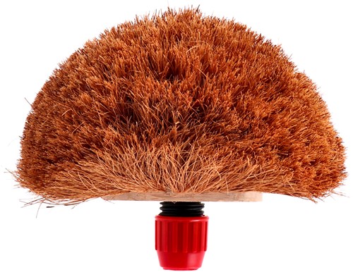 Luva brosse de nettoyage coco avec support de manche marron