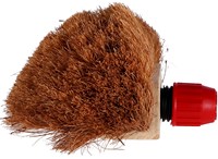 Luva brosse de nettoyage coco avec support de manche marron-2