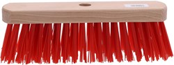 Linea balai de rue bois pvc rouge - balai extérieur solide pour enfants