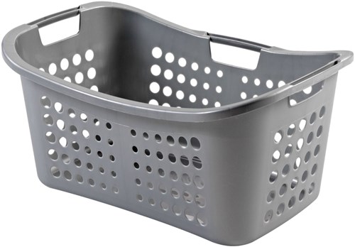 Curver wasmand Victor 50L zilver - kunststof heupwasmand modern design