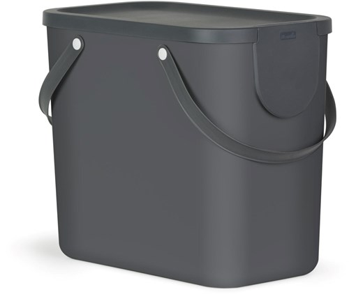 Rotho séparateur de déchets Albula 25 litres anthracite - poubelle de tri