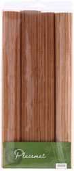 Bamboe placemats set 4 stuks - tafelbescherming bruin antislip