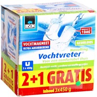 Bison recharge aimant à humidité sans odeur 3 x 450g pour absorbeur d'humidité