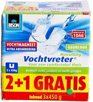 Bison recharge aimant à humidité sans odeur 3 x 450g pour absorbeur d'humidité-3