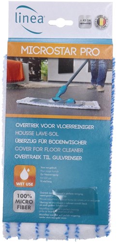 Linea housse de rechange microfibre bleue usage humide 42cm - accessoire de nettoyage
