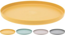 Excellent Houseware duurzaam dinerbord gerecycled kunststof 25,3cm geel