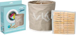 Ultra Clean wasknijpermand met wasknijpers - 24 stuks voor buiten
