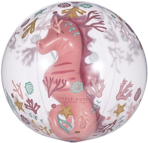 Rubo Toys ballon de plage Little Dutch Ocean Dreams 3D hippocampe rose-2