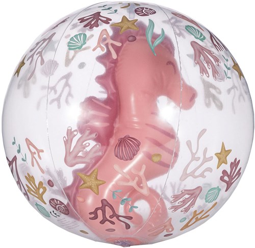 Rubo Toys ballon de plage Little Dutch Ocean Dreams 3D hippocampe rose-3