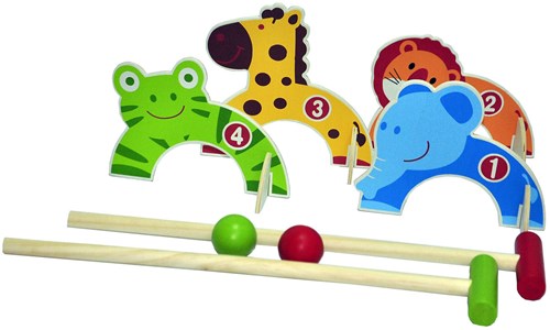 Outdoor Play croquet set dieren - houten buitenspeelgoed croquet-2