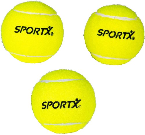 SportX tennisballen geel 3 stuks in koker voor alle ondergronden-2