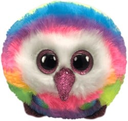 Ty knuffel Teeny Puffies Owen Owl 10cm pluche uil speelgoed