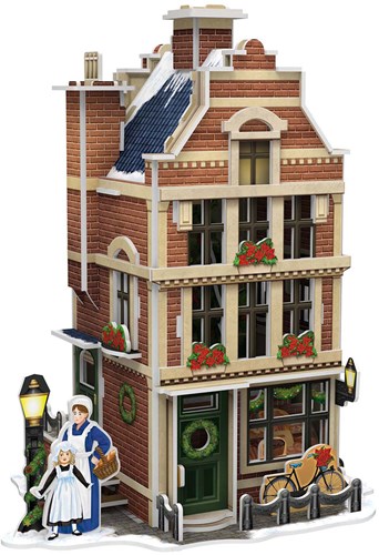 Cubic Fun 3D puzzel Hollandse bakkerij LED verlichting kerst speelgoed-2