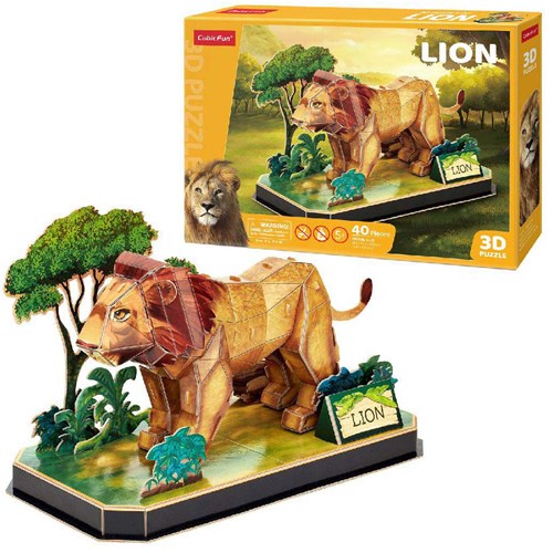 Cubic Fun puzzle 3D lion jouet animal carton-3