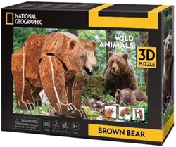 Cubic Fun puzzle 3D National Geographic ours brun jouet en carton