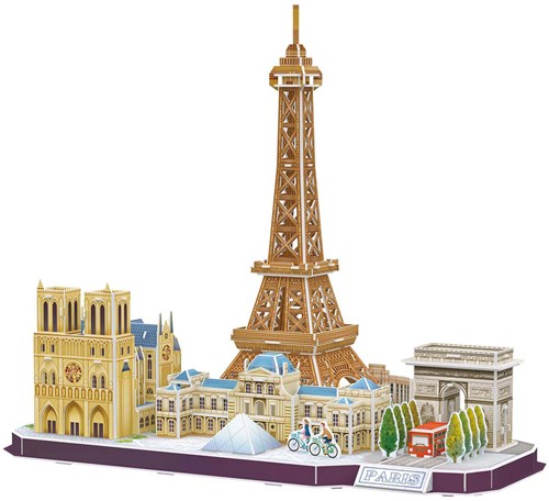 Cubic Fun 3D Puzzel Parijs stad – educatief speelgoed karton-2