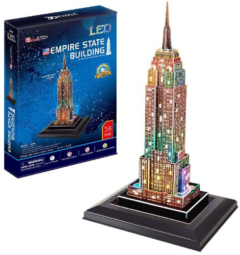 Cubic Fun 3D puzzel Empire State Building LED verlichting educatief 8+ jaar-3