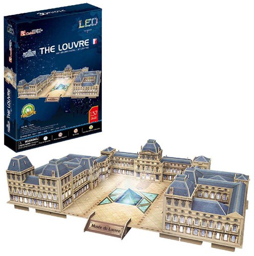 Cubic Fun Puzzle 3D Le Louvre LED set d’architecture-3