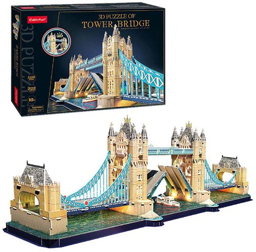 Cubic Fun puzzle 3D Tower Bridge LED set de construction - 222 pièces-3