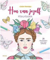 Deltas livre de coloriage Color therapy Hou van jezelf - affiches amour de soi