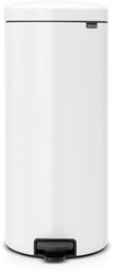 Brabantia pedaalemmer prullenbak 30L - wit - hygiënisch design