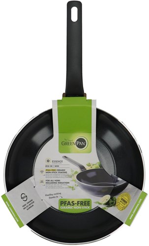 Greenpan wokpan keramische antiaanbaklaag PFAS-vrij 28cm zwart