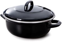 BK braadpan Fortalit 26 cm emaille inductie zwart-blauw ovenbestendig
