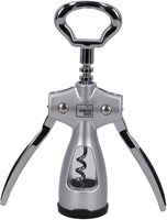 Vacu Vin tire-bouchon à ailettes noir argent ouvre-bouteille inox-2