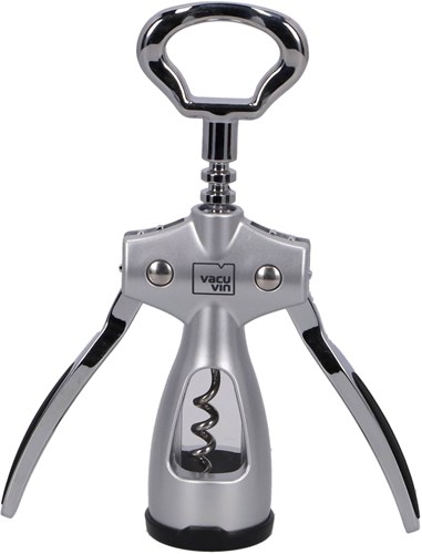 Vacu Vin tire-bouchon à ailettes noir argent ouvre-bouteille inox-2